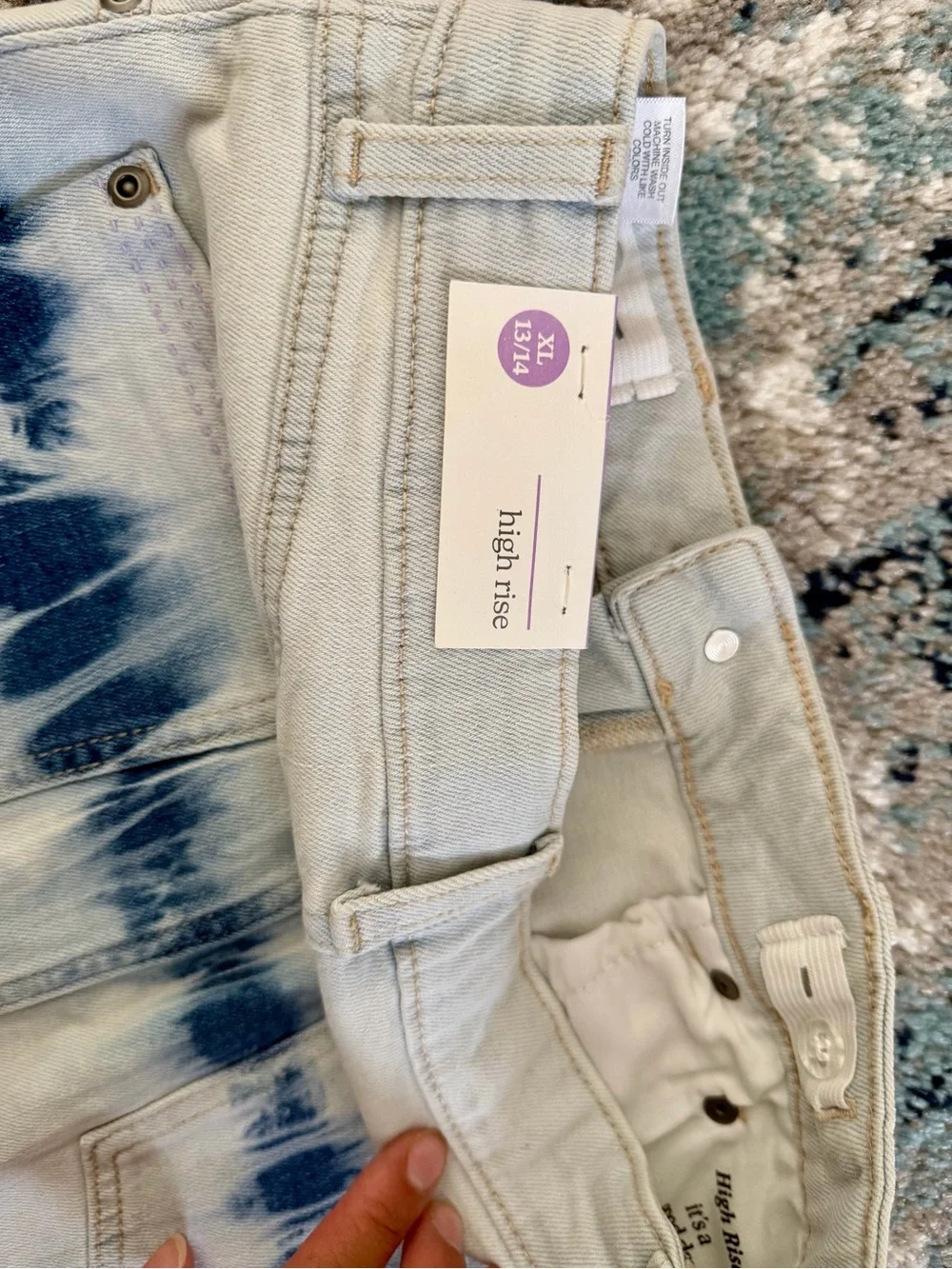 Maurice’s Kids Eyelet Tiered Tank Top L(10-12) and Tie-Dye Denim Skirt XL(13/14)